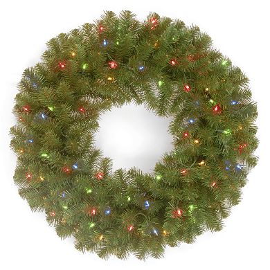 24-in. Pre-Lit Dual LED North Valley Spruce Artificial Wreath