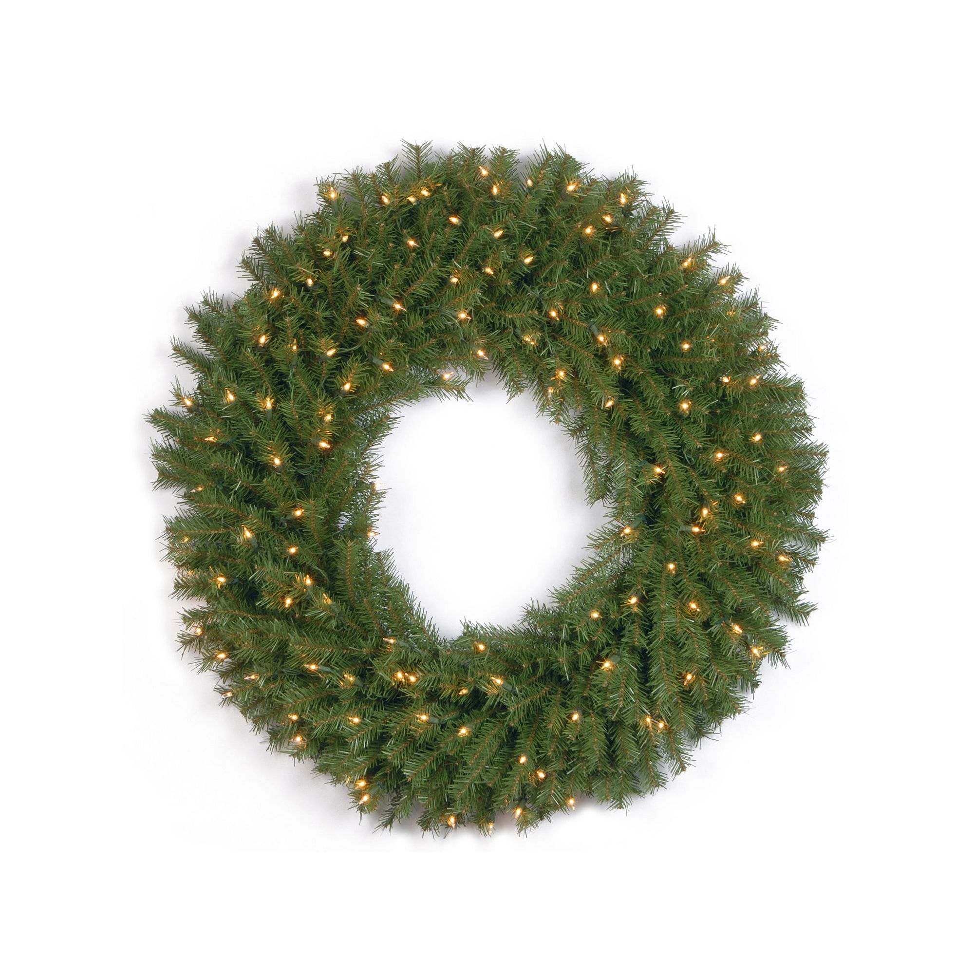 36-in. Pre-Lit Artificial Norwood Fir Wreath, Green