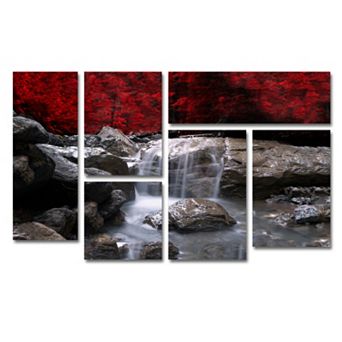 Trademark Fine Art ''Red Vison'' 6 pc Canvas Wall Art Set