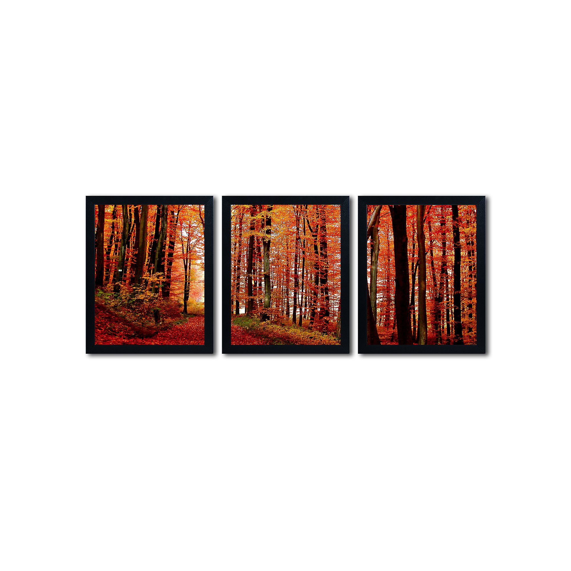 Trademark Fine Art The Red Way 3-piece Canvas Wall Art Set