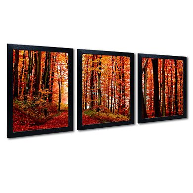 Trademark Fine Art ''The Red Way'' 3-piece Canvas Wall Art Set