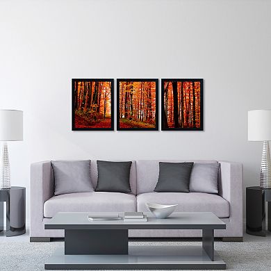 Trademark Fine Art ''The Red Way'' 3-piece Canvas Wall Art Set