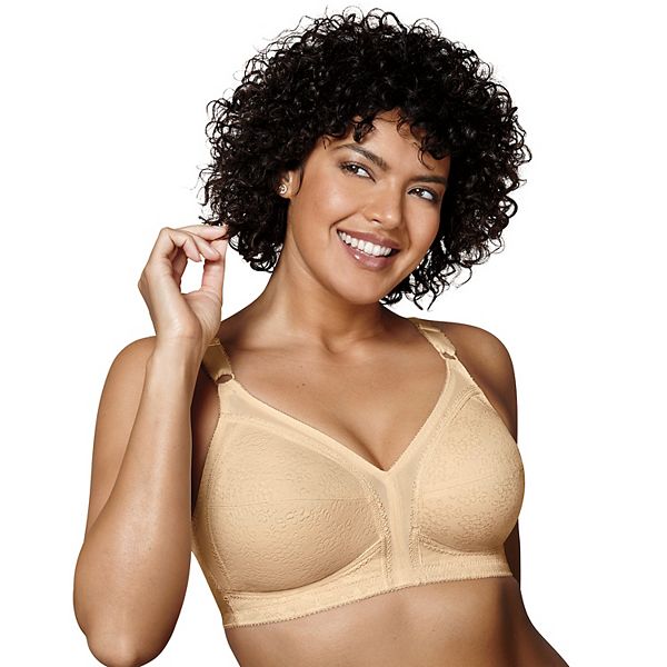 Playtex 18 Hour Front Close Wireless Bra with Back Support White 46DD  Women's 