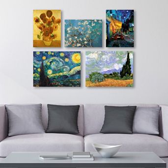 Trademark Fine Art Vincent Van Gogh 5 pc Canvas Wall Art Set