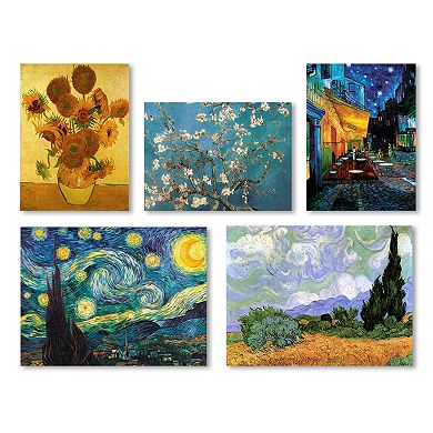 Trademark Fine Art Vincent Van Gogh 5-piece Canvas Wall Art Set