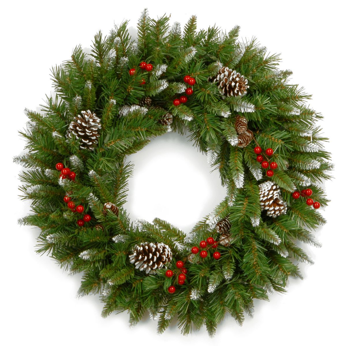24-in. Artificial Frosted Berry Wreath