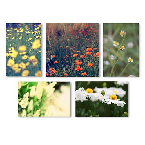 Trademark Fine Art ”Field of Flowers” 6-piece Canvas Wall Art Set