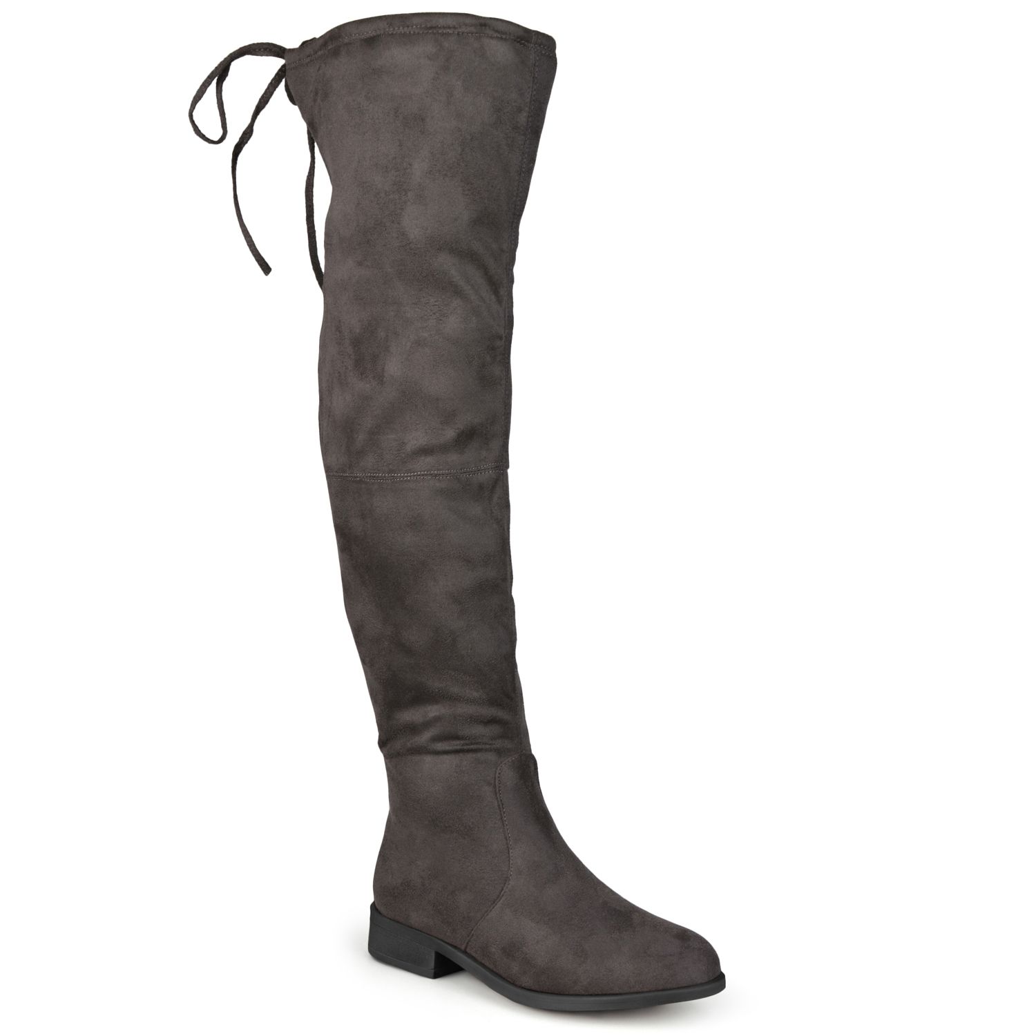 women's gray over the knee boots