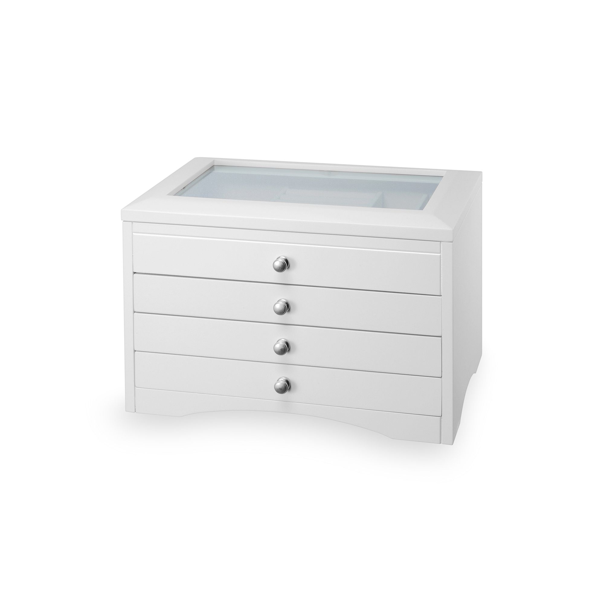Wood Jewelry Box, Womens, White