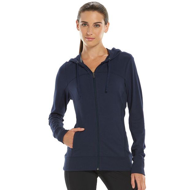 Women's Tek Gear Hooded Mixed-Media Jacket, Size: Small, Dark Blue - Yahoo  Shopping