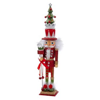 Kurt Adler Hollywood Red & Green with Tree Hat Nutcracker