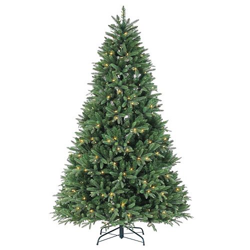 Sterling 7.5′ Natural Cut LED Color Changing Dakota Pine Artificial Christmas Tree