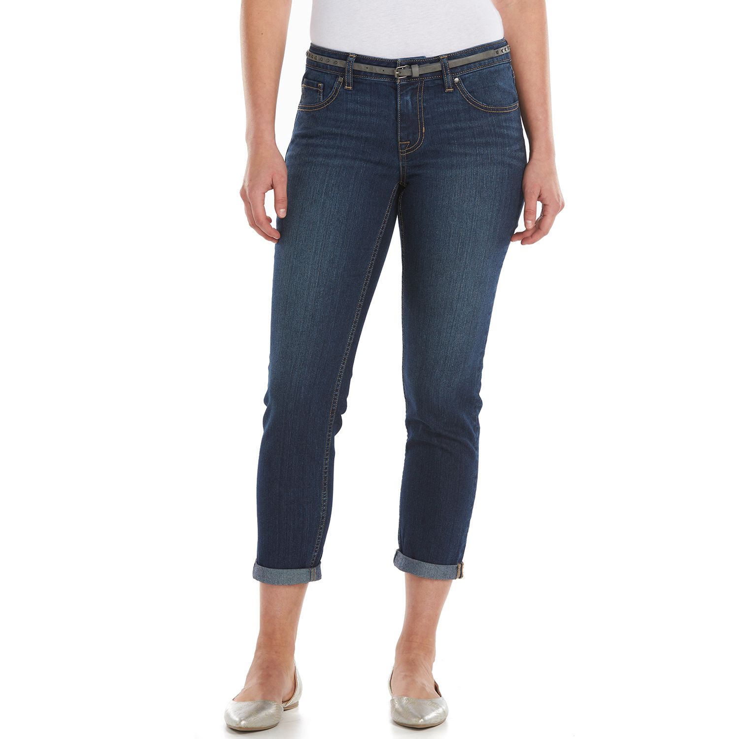 cuffed capri jeans