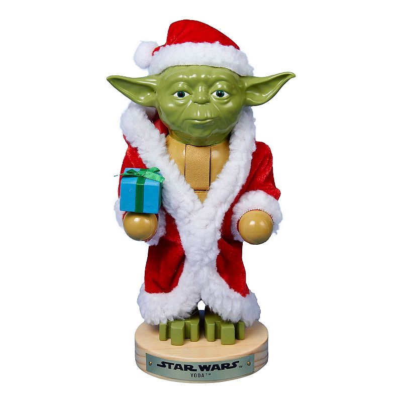 Star Wars Yoda in Santa Robe Nutcracker, Multicolor