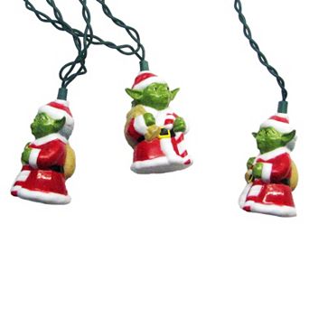 Star Wars Santa Yoda in Santa Suit 10-Light Strand Set