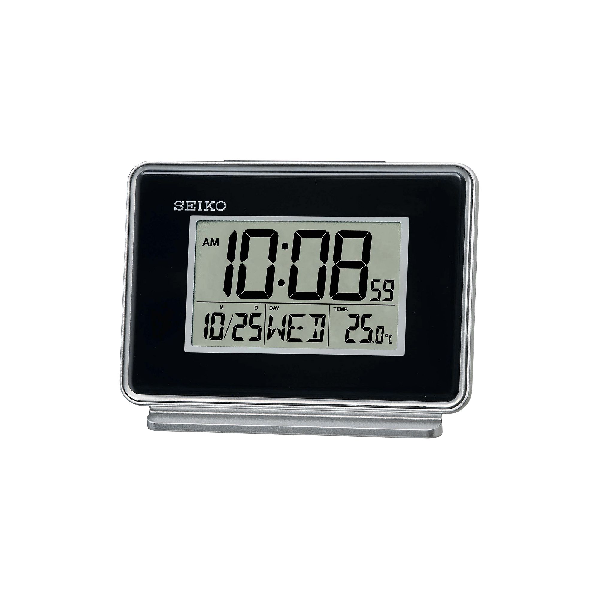 Seiko Digital Alarm Clock - QHL068KLH, Black
