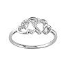 Stella Grace Diamond Accent 10k White Gold Heart Ring