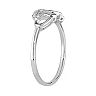 Stella Grace Diamond Accent 10k White Gold Heart Ring