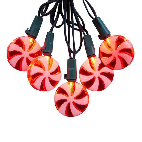 20-Light Peppermint Candy LED String Lights