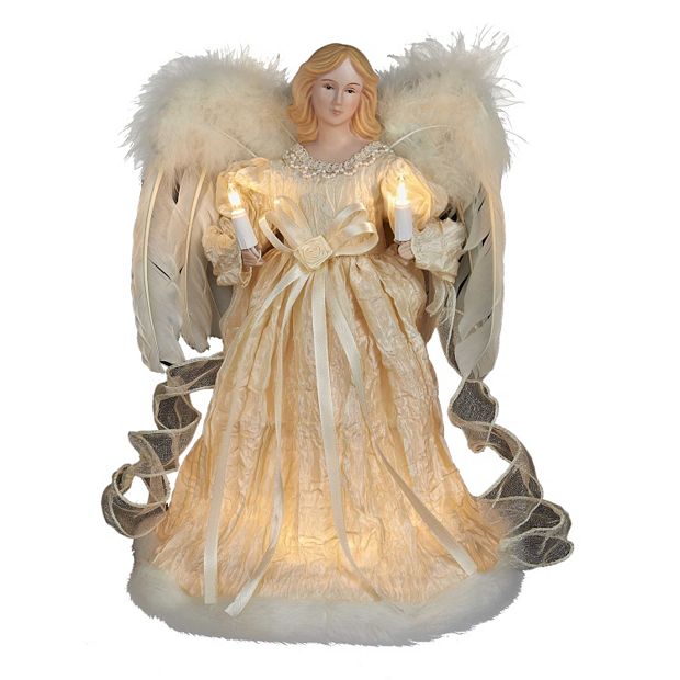  Mardi Gras Angel Tree Topper, 12 Tall : Home & Kitchen