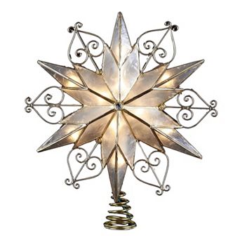 9-Inch Capiz Scroll Star Tree Topper
