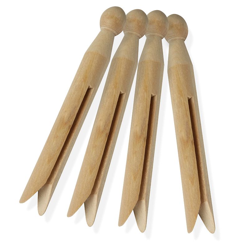 Honey-Can-Do 100-pk. Wood Clothespins, Beig/Green