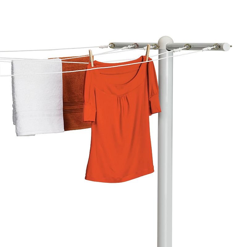 Honey-Can-Do 5 Line T-Post Dryer, Adult Unisex, Size: DRY RACK, White