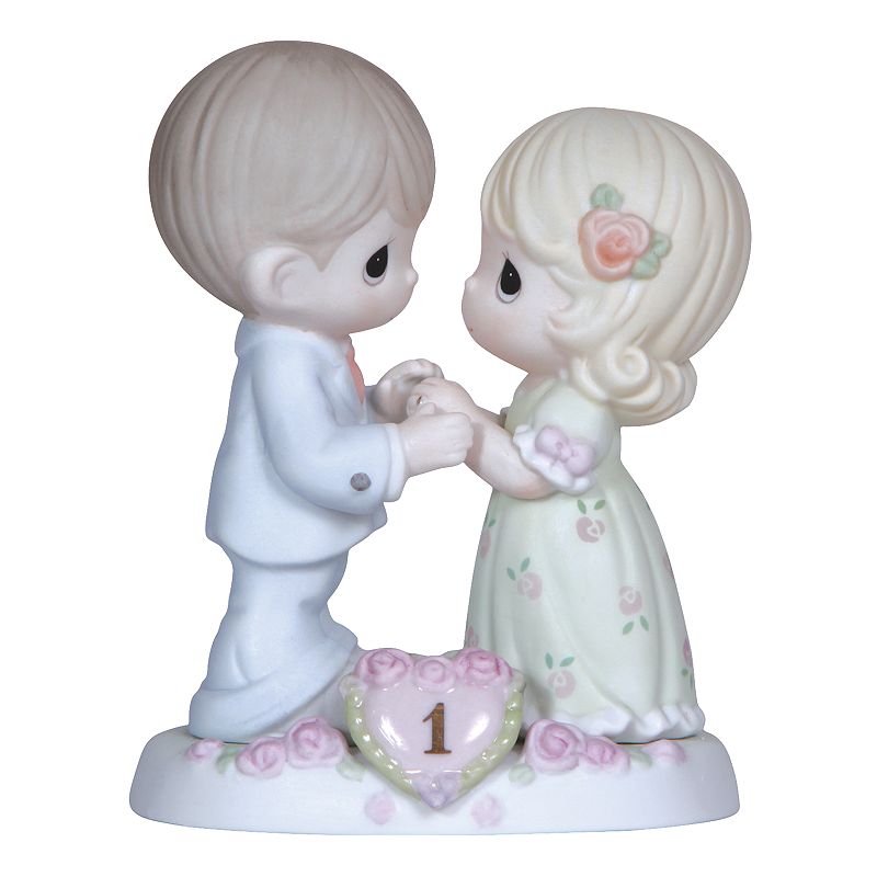 Precious Moments A Whole Year Filled With Special Moments Figurine, Multicolor Honor your first year together with this darling Precious Moments figurine. 4.92''H x 3.94 W x 2.36''D Porcelain Wipe clean Model no. 115910  Size: One Size. Color: Multicolor. Gender: unisex. Age Group: adult.