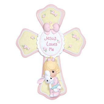 Precious Moments ''Jesus Loves Me'' Girl With Bunny Cross