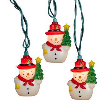 10-Light Christmas Snowman String Lights