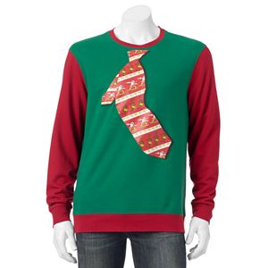 Men's Santa Tie Christmas Sweatshirt