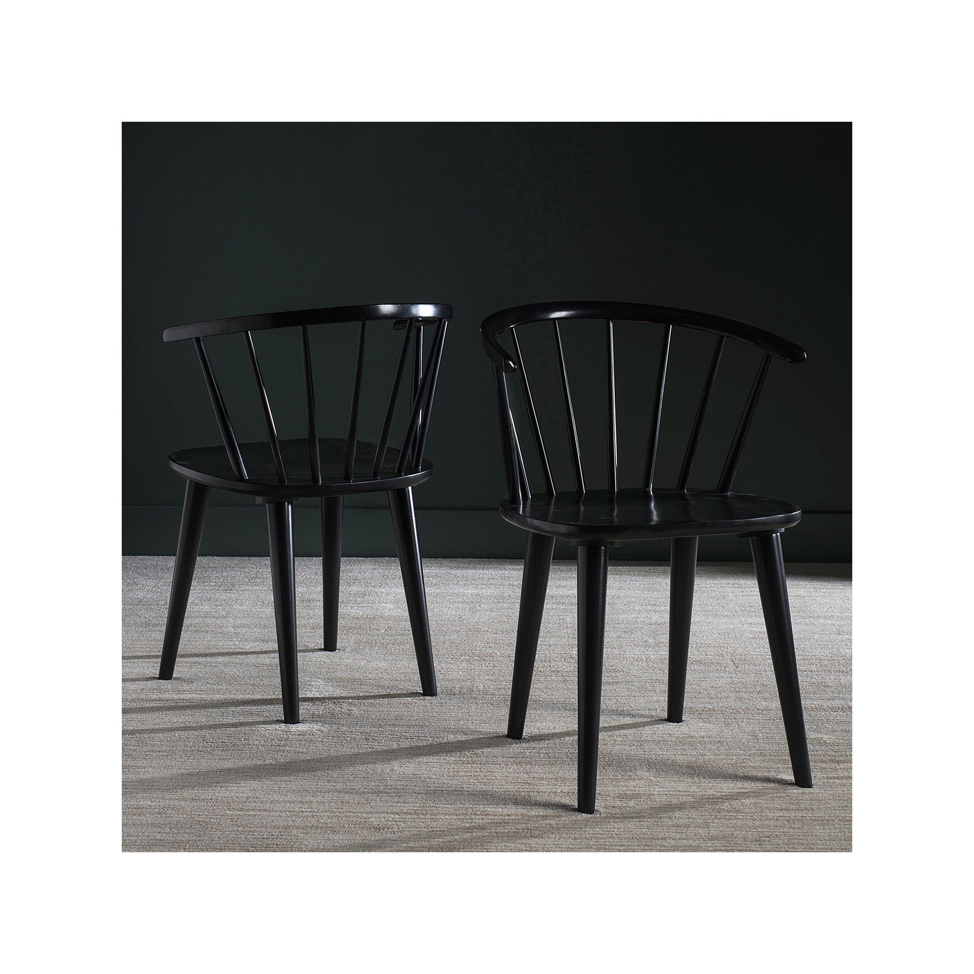 Safavieh Blanchard Side Chair 2-piece Set, Black