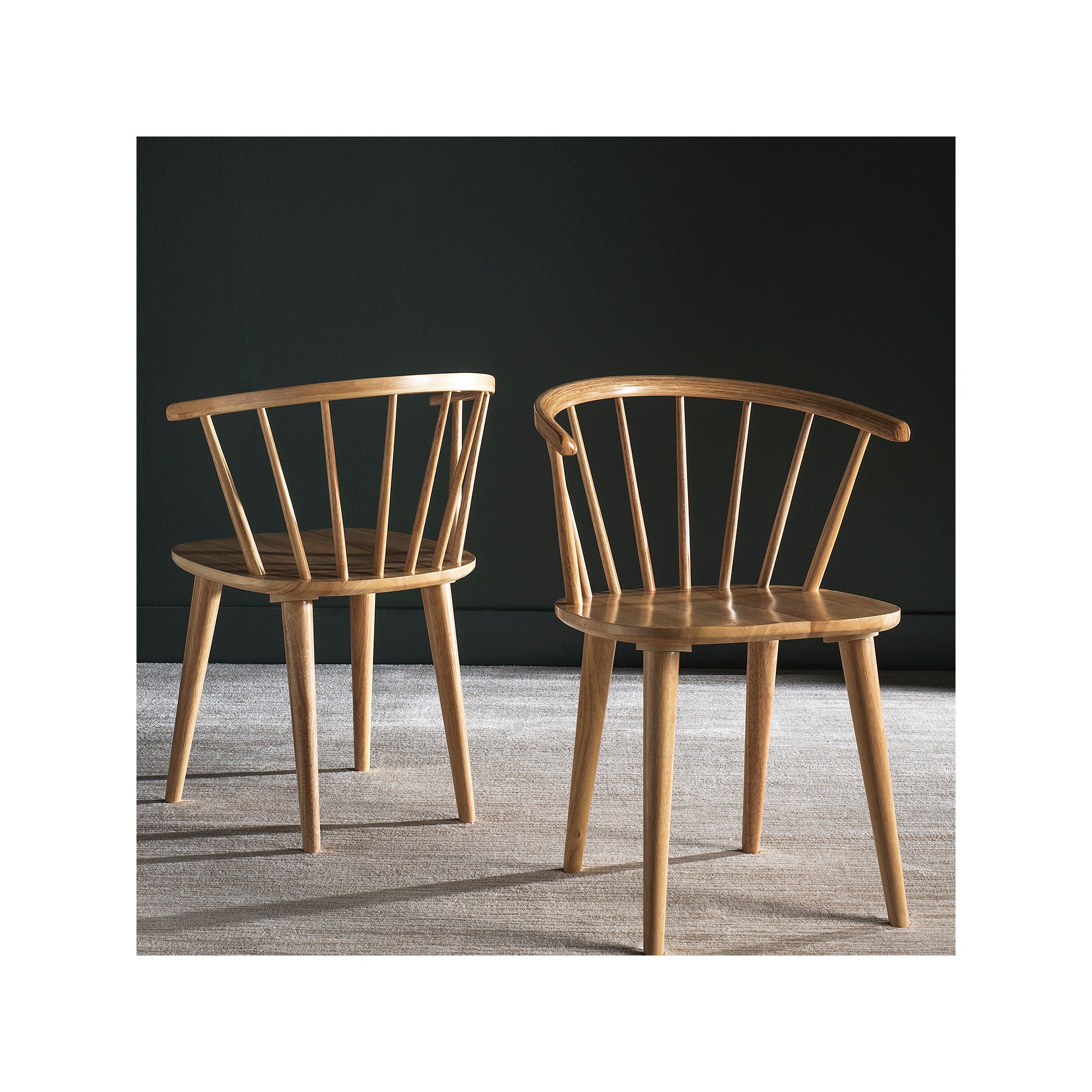 Safavieh Blanchard Side Chair 2-piece Set, Natural