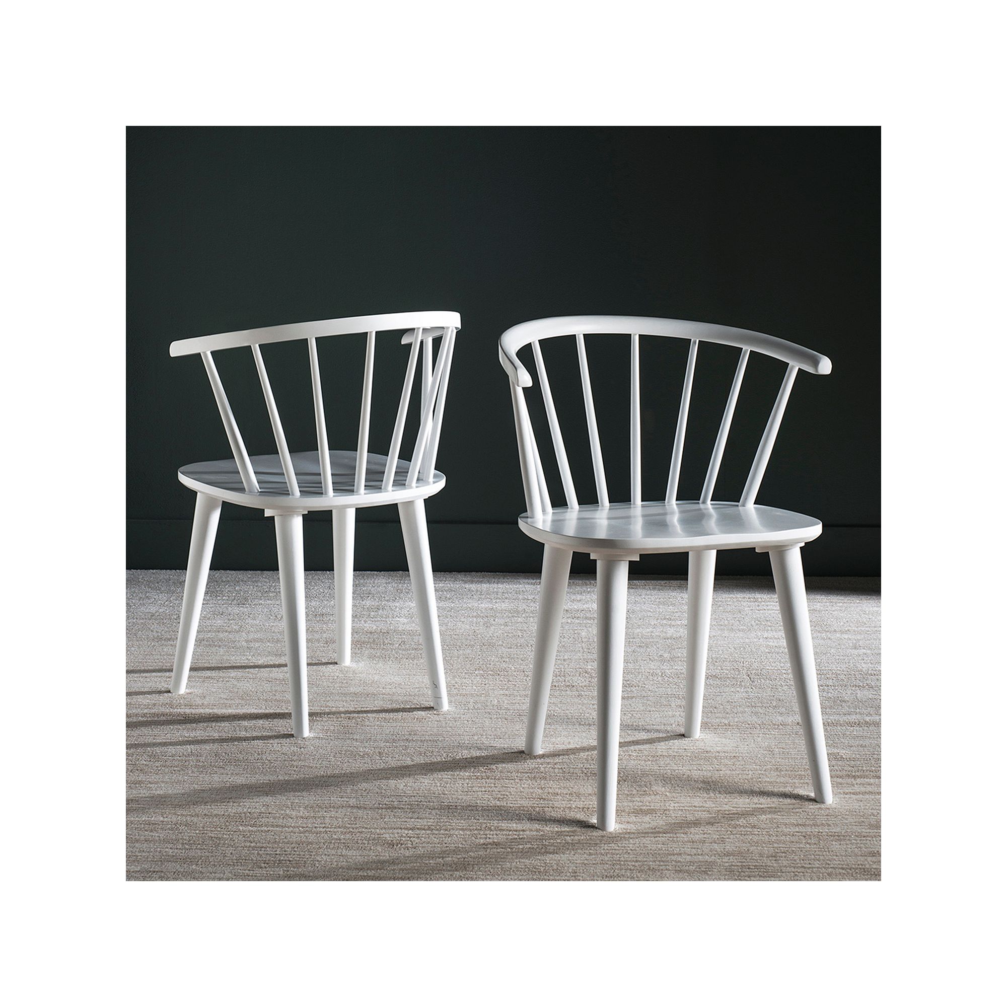 Safavieh Blanchard Side Chair 2-piece Set, White