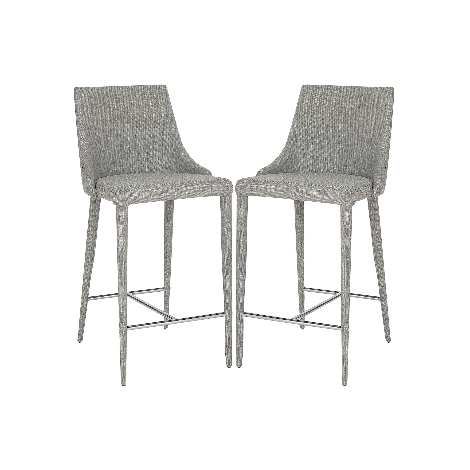Safavieh Summerset Linen Counter Stool 2-piece Set, Linen Gray