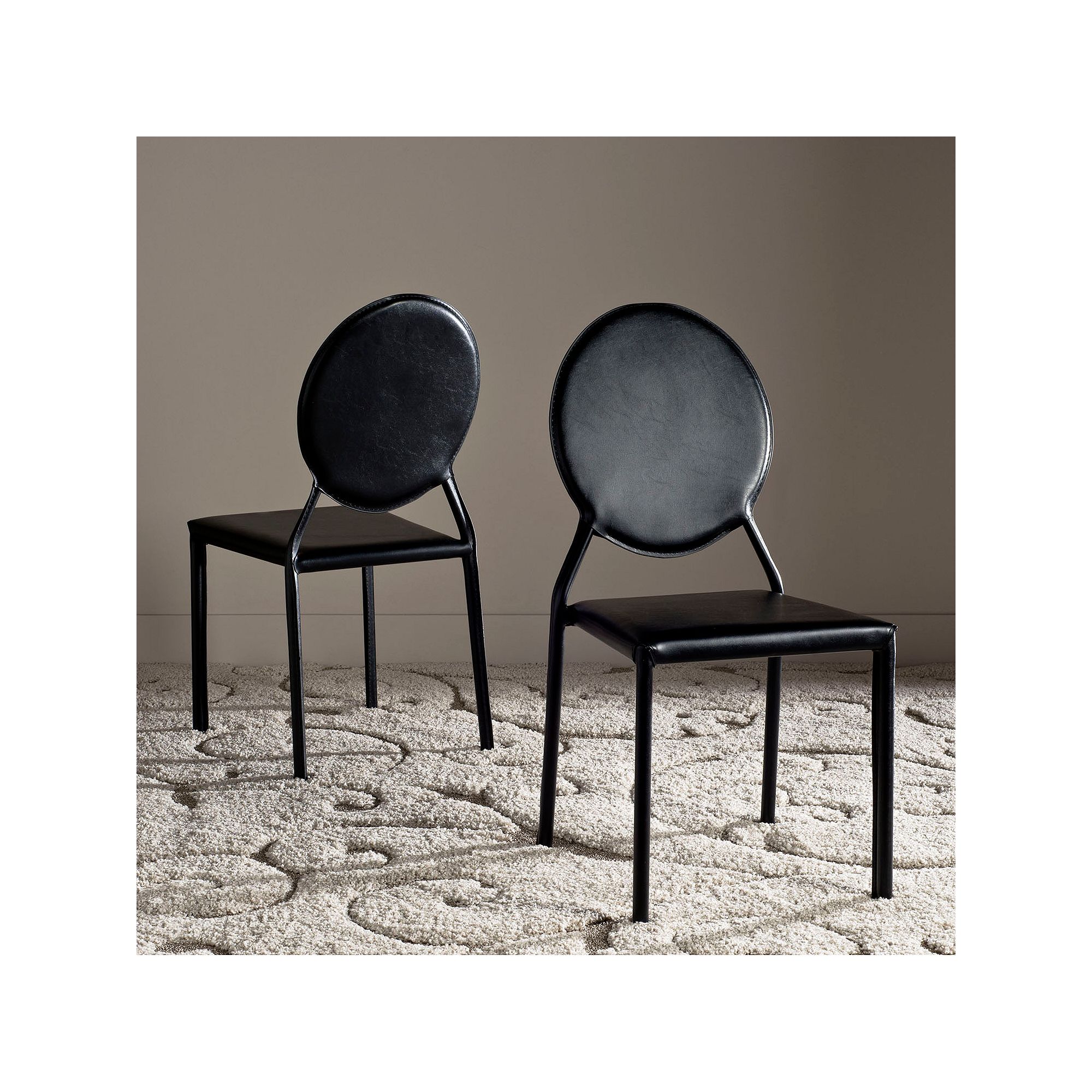 Safavieh Warner Side Chair 2-piece Set, Black
