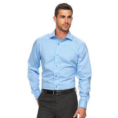 green emerald velvet dress Non-Iron Cotton Houndstooth Dress Shirt - White main image 1