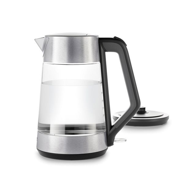 OXO 8710300 Cordless Glass Electric Kettle, 1.75 L, Clear 