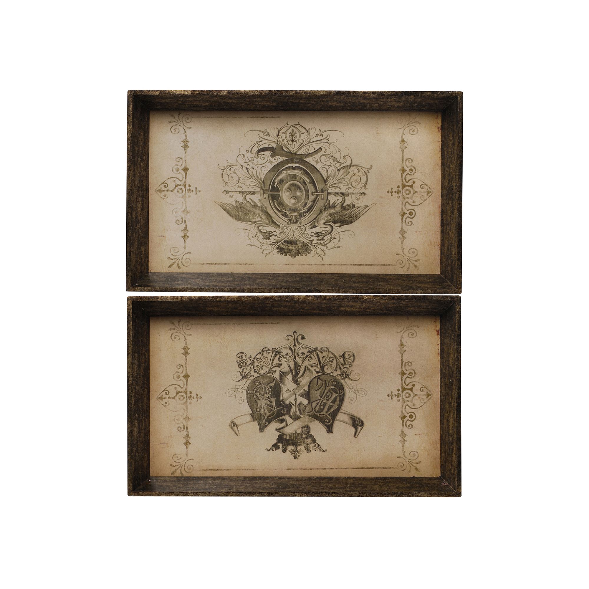 2-pc. Rectangular Tray Set, Multicolor