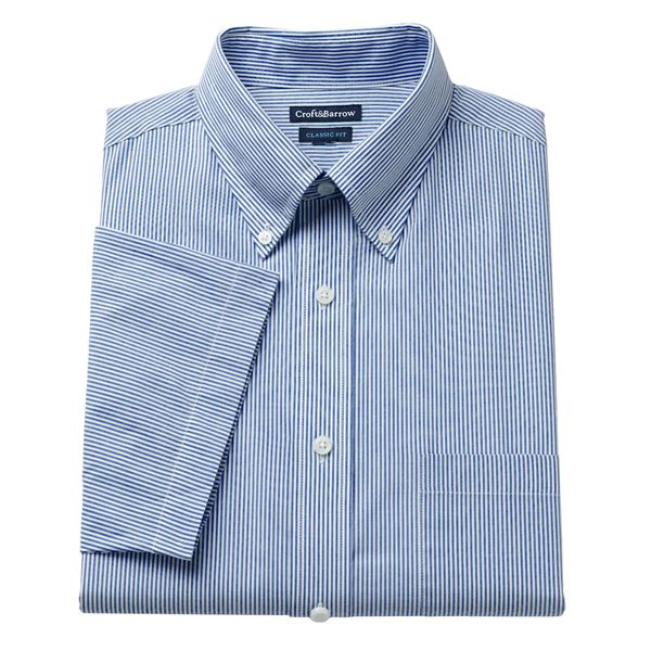 Croft & Barrow Classic Fit  Button Down Dress Shirt ~Size 16.5  34/35 