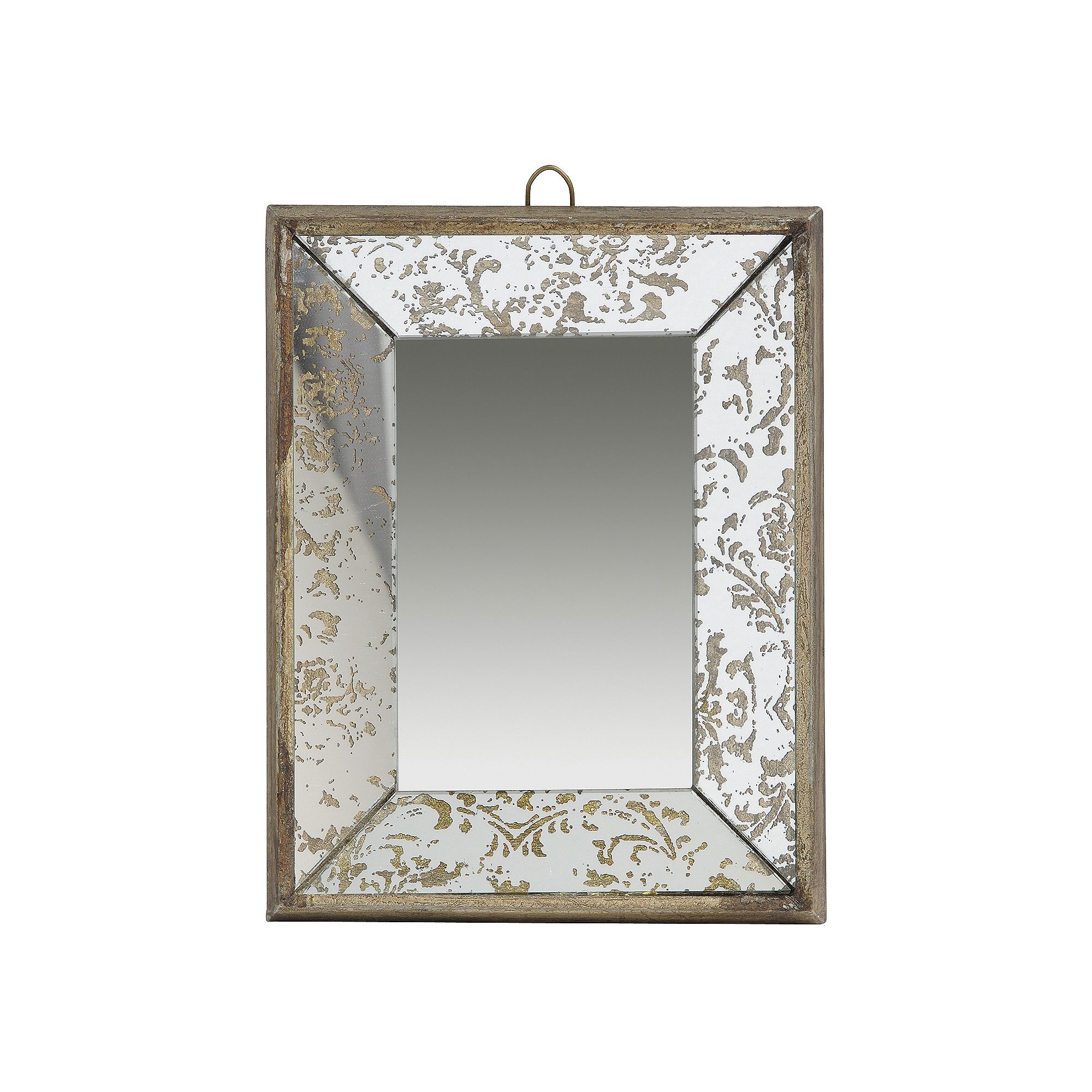 Rectangular Tray Mirror, Gold Silver