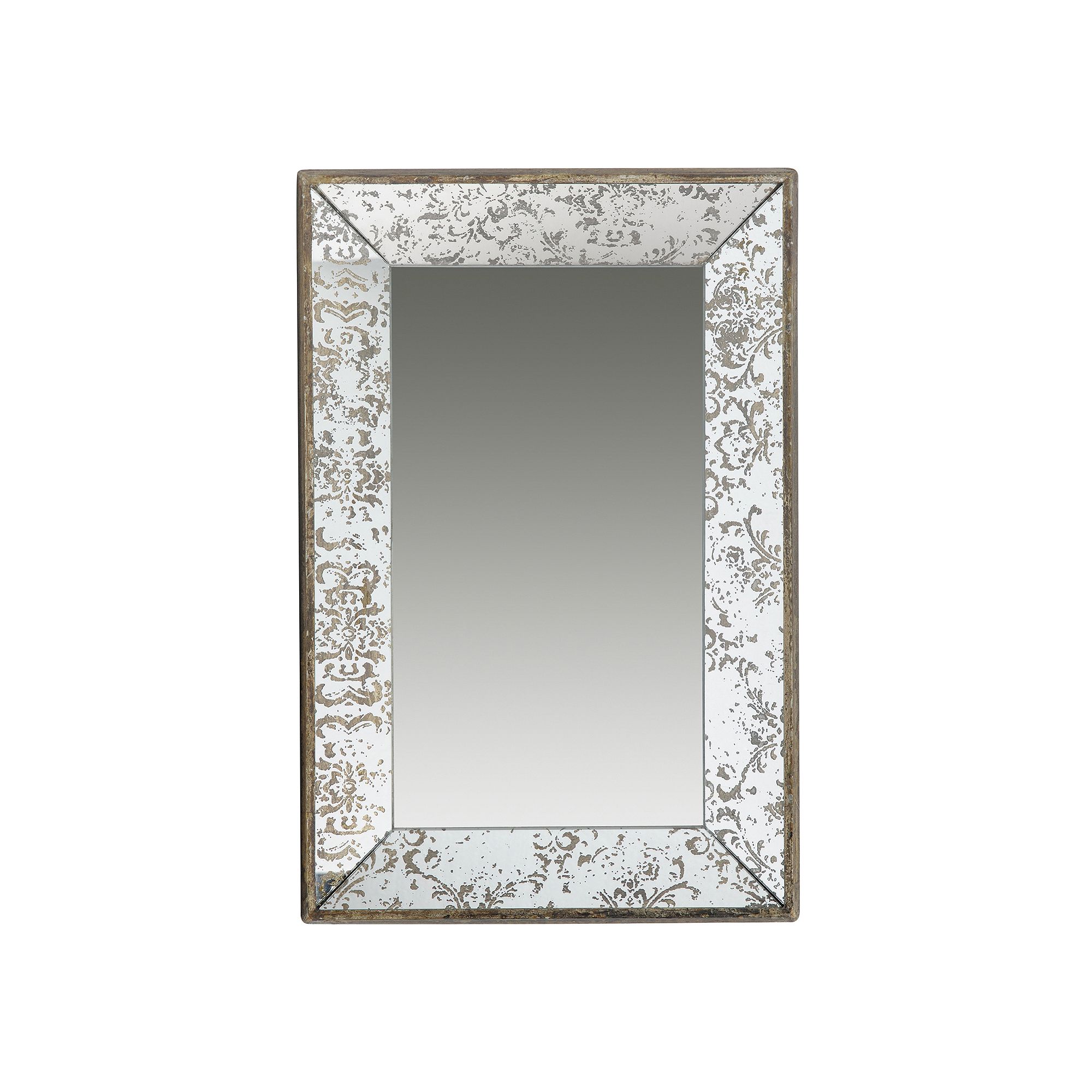 Rectangular Tray Mirror, Gold Silver