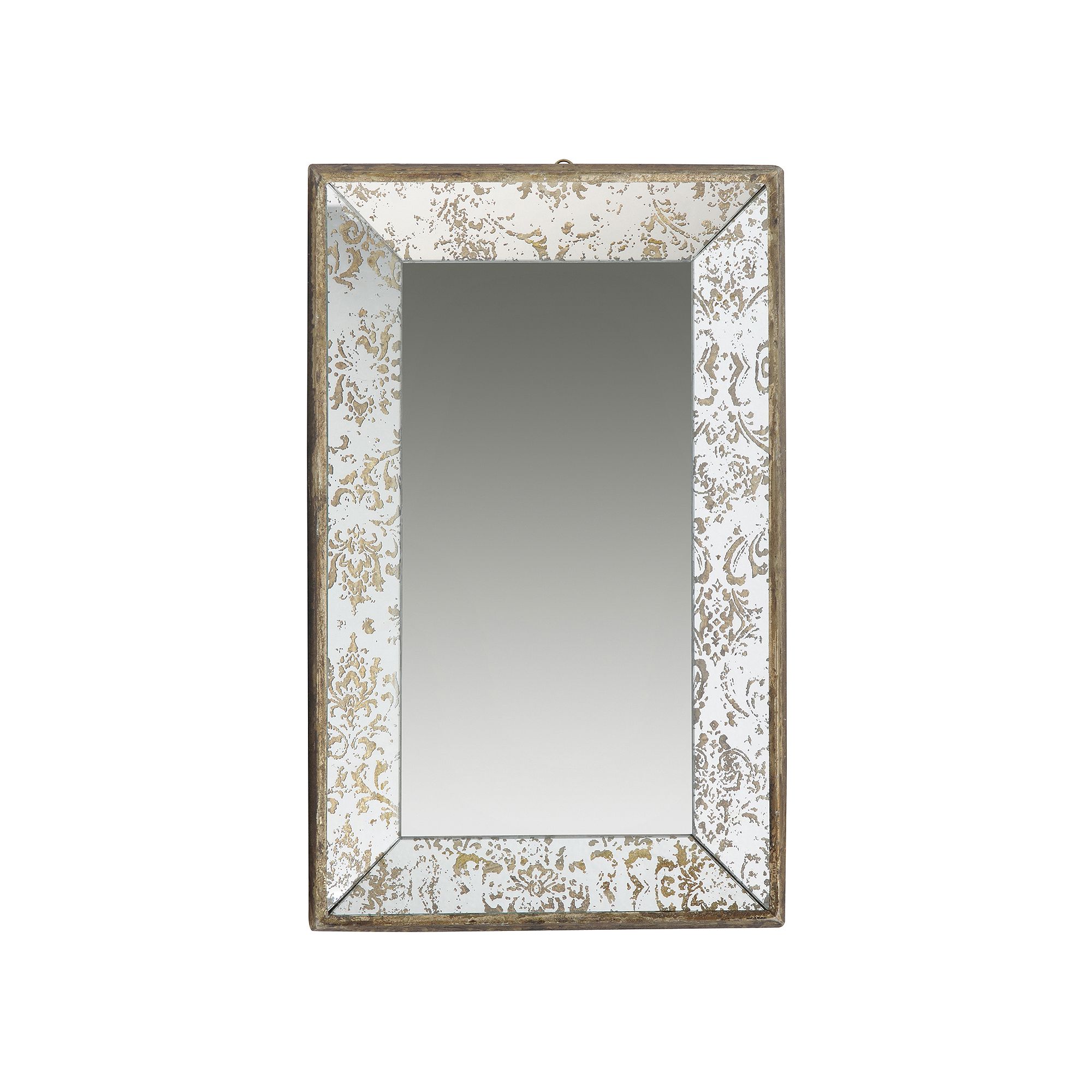 Rectangular Tray Mirror, Gold Silver
