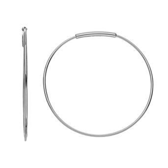 Color Romance 14k White Gold Hoop Earrings