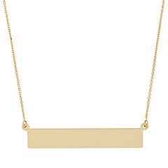 Initial bar hot sale necklace kohls