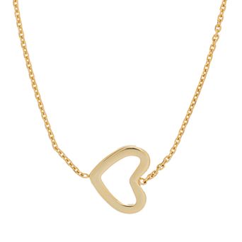 Color Romance 14k Gold Heart Necklace