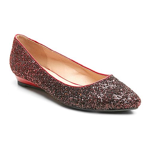 2 Lips Too Too Scatter Women's Glitter Ballet Flats