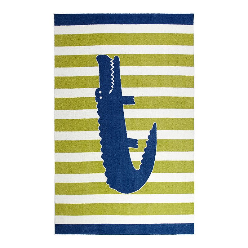 Mohawk Home Kids Friendly Alligator Area Rug, Green, 5X8 Ft