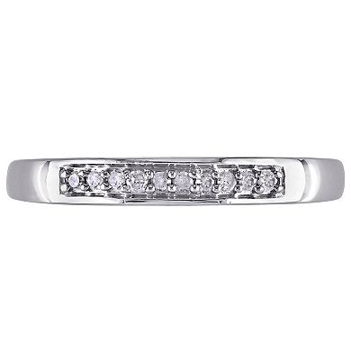 Stella Grace Sterling Silver 1/10 Carat T.W. Diamond Wedding Ring