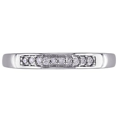 Stella Grace Sterling Silver 1/10 Carat T.W. Diamond Wedding Ring